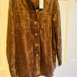 🎉NEW YEARS SALE NWT Soft Brown Corduroy Shacket, Land’s End, Medium